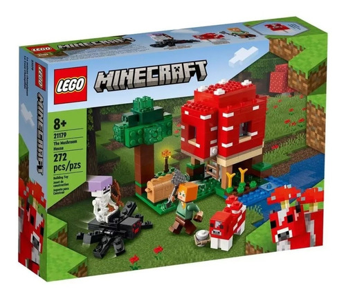 Bloques De Construcción Lego Minecraft Mushroom House 272 Piezas 21179 Número De Piezas 272
