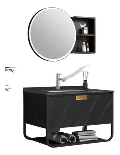 Mueble Para Baño Empotrable + Espejo Touch Led/todo Incluido