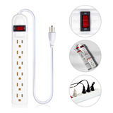 Multicontacto Divitech® 6 Entradas Con Cable De Cobre 1800w.