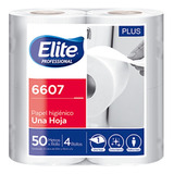 Papel Higiénico Elite Simple Hoja 50m Bulto 6 Packs X 4 Rol
