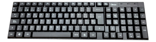 Teclado Negro Usb Diseño Ergonómico Dinax Pc Córdoba