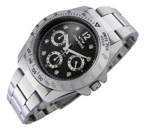 Reloj Montreal Hombre Ml1236 Malla Acero Agujas Luminosas