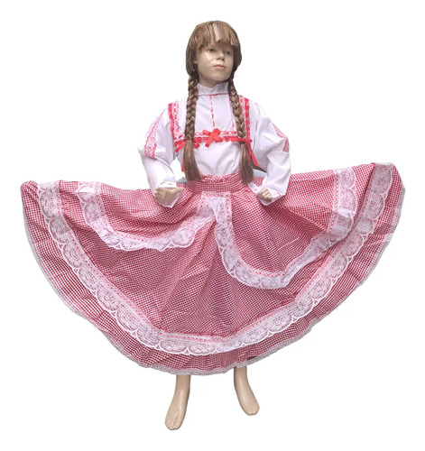 Vestido Traje Regional Disfraz De Santa Rita Chihuahua Para Niña