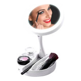 Espejo Doble Para Maquillaje Gadnic Luz Led Recargable