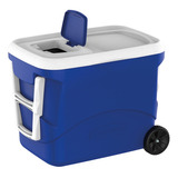 Caixa Cooler Grande 50 Litros Com Alça E Rodas Azul Soprano