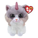 Ty Beanie Boos 23 Cm Peluche Animales Surtidos Educando Color Asher - Gato Con Cuerno