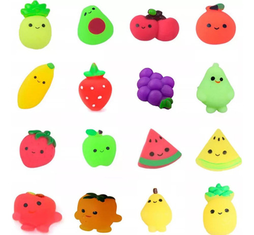 12 Squishy Mochi Frutal Regalo Souvenir Piñata