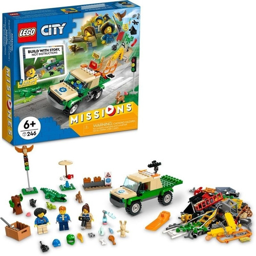  Lego City Misiones De Rescate Animales Salvajes 60353 246pz
