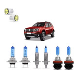 Kit Lampadas Super Branca + Led Farol/milha Renault Duster