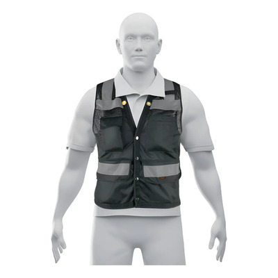 Chaleco Seguridad Reforzado Grande Negro Truper Chs-800ne-l Negro L | MercadoLibre