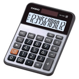 Calculadora De Escritorio Casio Mx-120b De 12 Dígitos, Color Gris