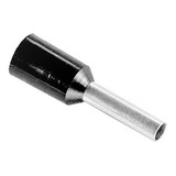 Terminal Tubular Ilhos 1,5mm Preto Pino Pre Isolado-100pçs