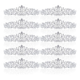 10 Coronas De Tiara De Cristal Para Mujeres Y Ninas, Corona 