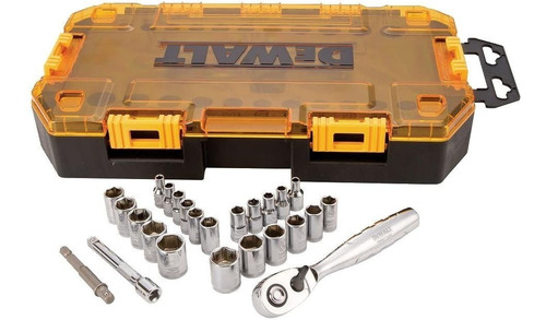 Juego De Dados Dewalt 1/4  Kit 25 Pzas