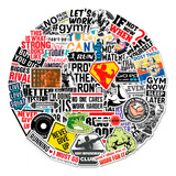 50 Uds Stickers Calcomanias Gimnasio, Frases Motivadoras Gym
