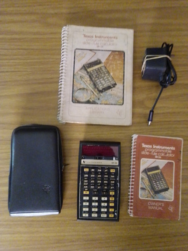 Antigua Calculadora Texas Instruments Sr-56 C/fuente Y Libro