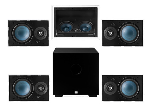 Home Theater 5.1 Aat Caixas De Embutir No Gesso + Subwoofer Aat + Projeto