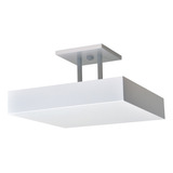 Plafon Sobrepor Luz Indireta Branco 50x50 Para Quarto