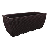 Vaso Planta Jardineira Floreira Polietileno Marrom 60x25cm