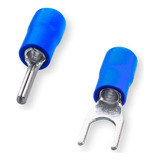 Kit Conectores Garfo E Pino 1.5 Á 2.5mm2 Azul - 500 Peças