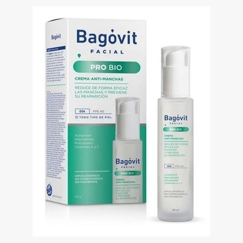 Crema Facial Anti-manchas Bagovit Pro Bio Fps 40 X 50ml