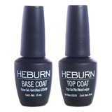 Kit Heburn Semipermanente Esmalte Base + Top Coat Manicuria