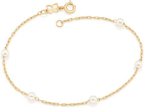 Pulseira Rommanel Feminina Com Pérolas De 4mm - Tamanho 20cm