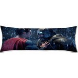 Cojin Almohada Larga Batman Superman Lluvia 35x100cm