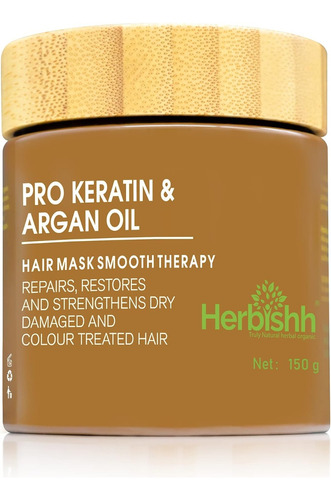 Pro Keratin & Argan Oil - Hair Mask, 150 G -  Herbishh.