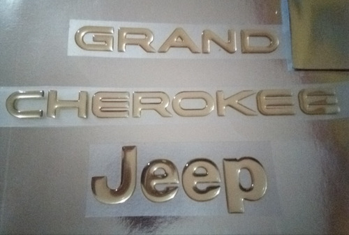 Emblema Jeep Grand Cherokee Original Resina 2 Piezas Foto 3