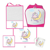 Set Jardin Infantes Taza Mantel Mochila Muñecas Elsa Tik Tk