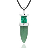 Collar Bala Pendulo Cuarzo Jade + Estuche Tureloj 