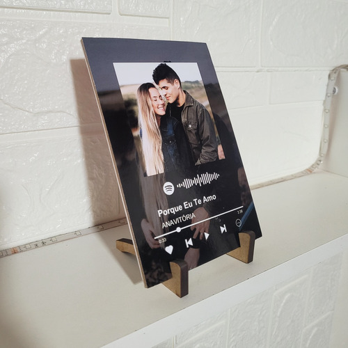 Quadro De Mesa Interativa Spotify Personalizado Decorativa