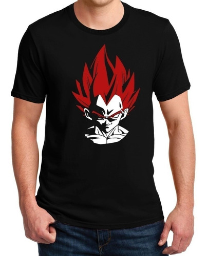 Polera Estampada Vegeta Fase Dios Dragonball Super Saiyajin