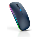 Mouse Sem Fio Rgb Recarregável - Preto 600/800/1200 Dpi