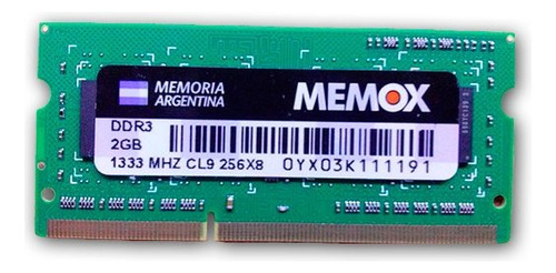 Memorias Ddr3 2gb 1333mhz So-dimm Pc3-10600 Notebook Netbook