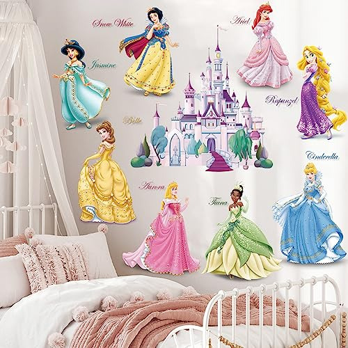 Calcomanías De Pared De Princesas Para Niñas, Habitación De 