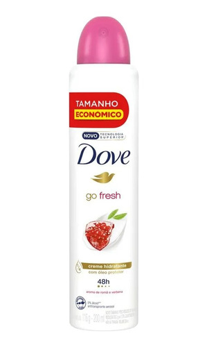 Kit 7x Desodorante Aerossol Dove Go Fresh Romã 200ml