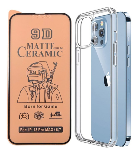 Estuche Funda Forro Rígido + Cerámica Para iPhone 12 / 11