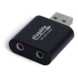 Adaptador De Audio Usb Plugable - Para Pc, Mac Y Linux