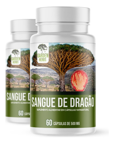 Sangue De Dragão (croton Lechleri) Em Cápsulas/500mg 2 Potes