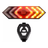 Luz Trasera Bicicleta Con Baliza Giro Casco Regargable Led