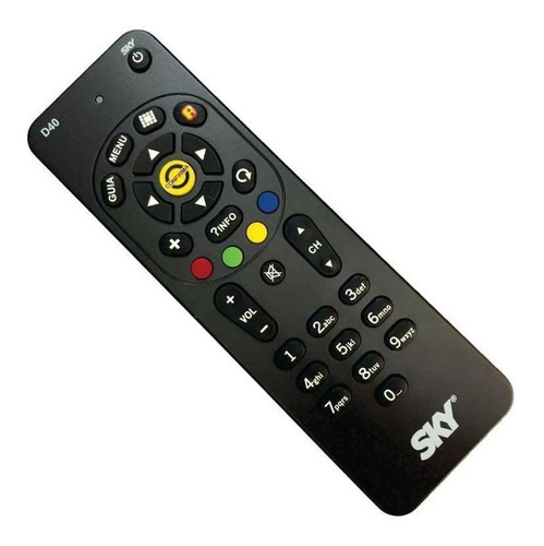 Controle Remoto Sky D40 Preto Digital Sky-livre 