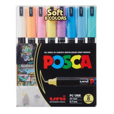 Marcadores Posca 1mr Set 8 Colores Pastel