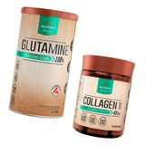 Combo Potes Collagen Tipo 2 60 Cápsulas + Glutamine Pó 500g 