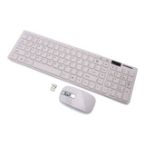 Teclado + Mouse Sem Fio Alfa Numerico Pc Notebook Macbook