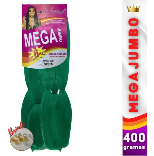 Super Jumbão Mega Jumbo Cabelo Para Trança Dsoar Hair 400 Gr