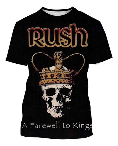 Camiseta Impresa En 3d De La Banda De Rock Rush
