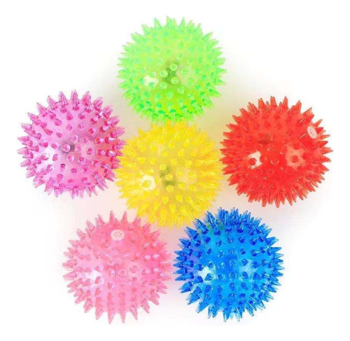 Set De 3 Pelotas Luz Y Sonido Para Mascotas Perro Gato (7cm)