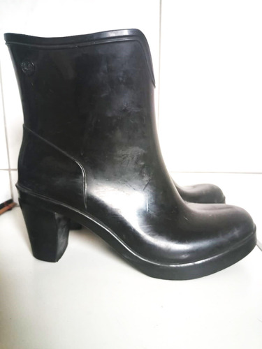 Botas De Lluvia Caña Corta Con Taco  (talle 39) Excelentes